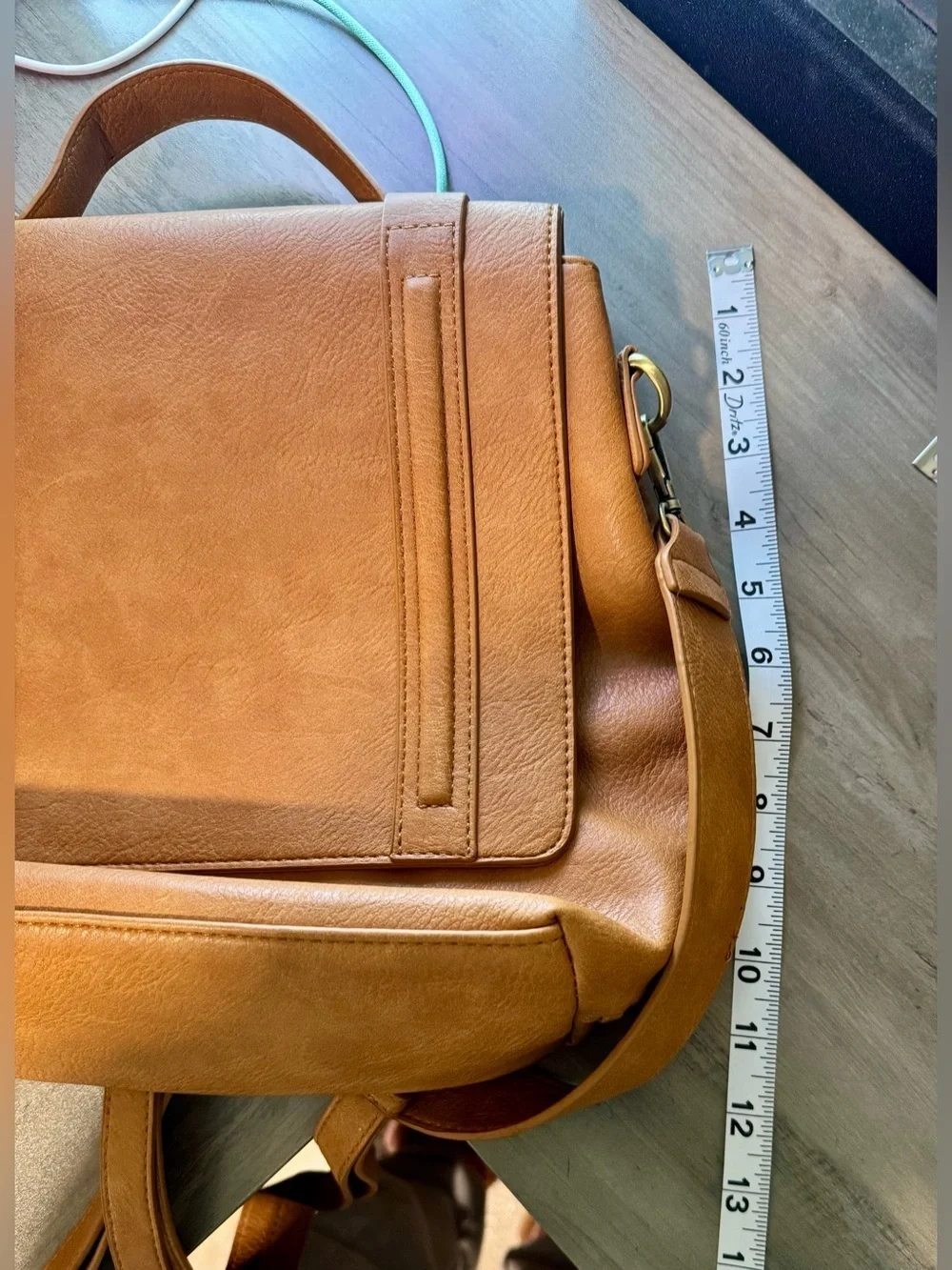 Antik Kraft Tan Leather Backpack